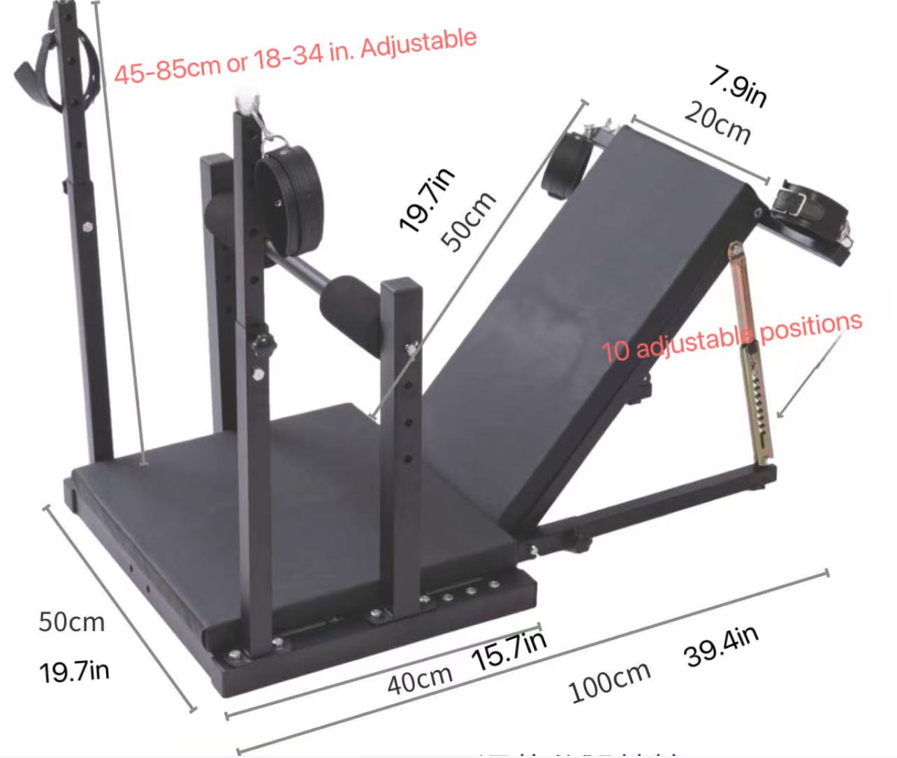 Ships from the USA! Portable Leg Splitting Adjustable Reclining Bench