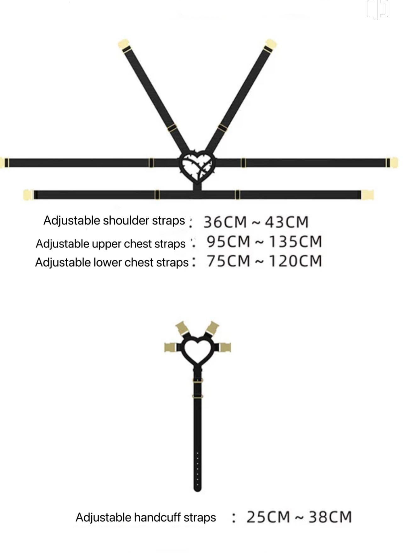 Deluxe Upper body Shibari Bondage Straps, Self Bondage Straps